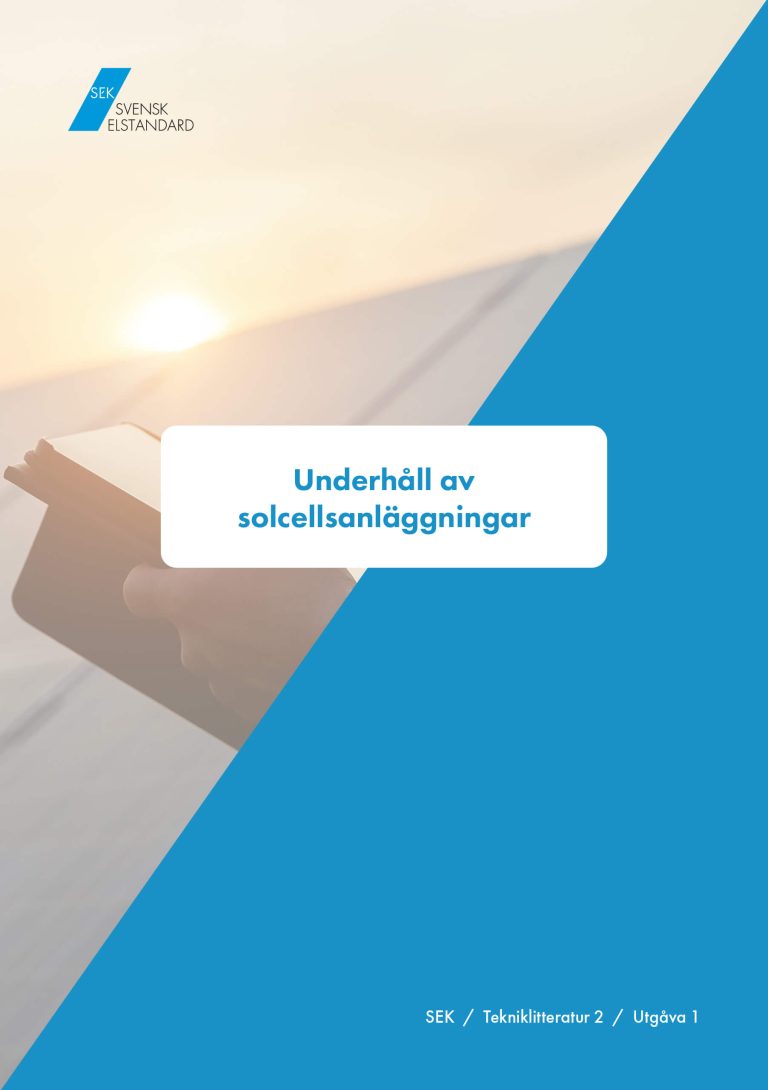 SEK Tekniklitteratur 2 – Underhåll av solcellsanläggningar